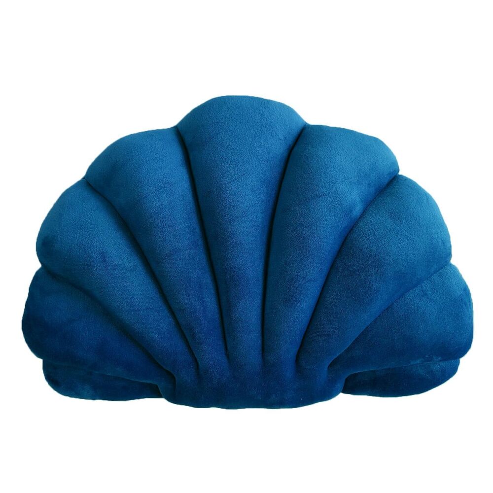 7538 Royal Blue Seashell Pillow Shell Shaped Accent Cushion for Patio